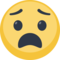 Anguished Face emoji on Facebook